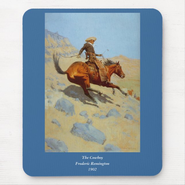 Frederic Remington's The Cowboy (1902) Mouse Mat (Front)