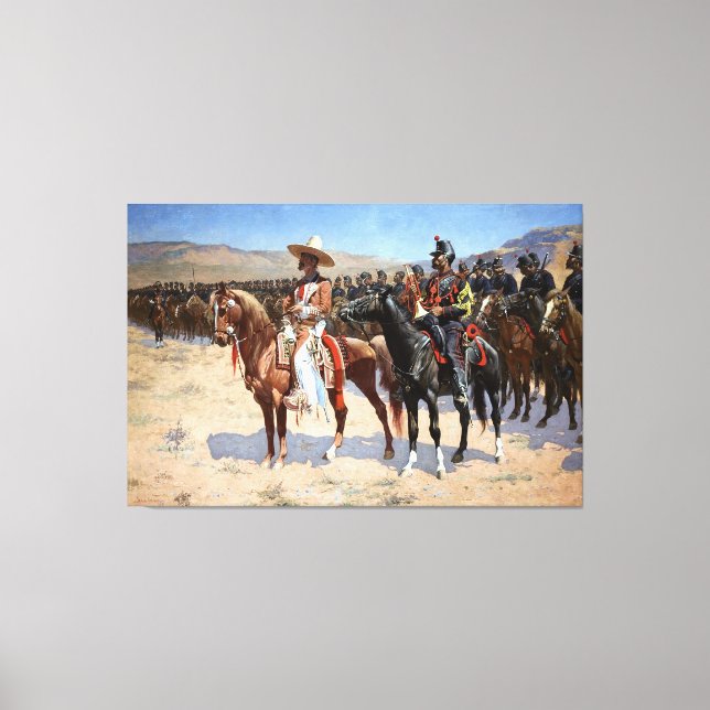 Frederic Remington's The Mexican Major (1889) Canvas Print (Front)