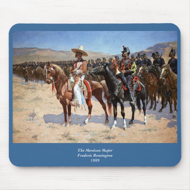 Frederic Remington's The Mexican Major (1889) Mouse Mat (Front)
