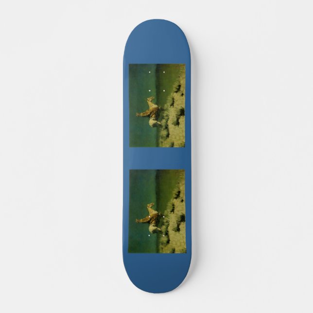 Frederic Remington's The Night Herder (circa 1908) Skateboard (Front)