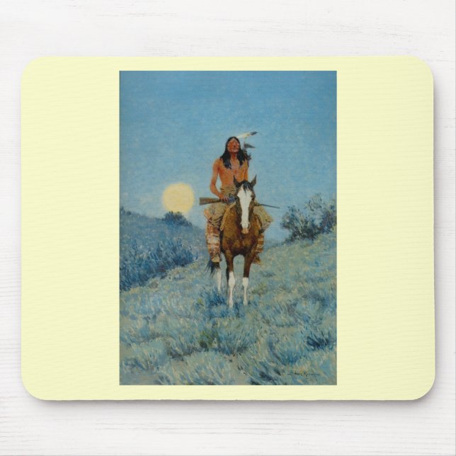 Frederic Remington's The Outlier 1909 Mouse Mat (Front)