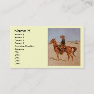 Frederic Remington's The Puncher (1895) Business Card