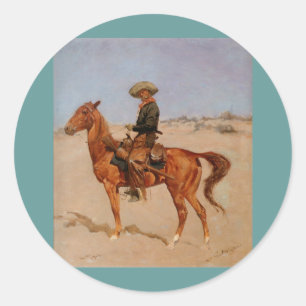 Frederic Remington's The Puncher (1895) Classic Round Sticker
