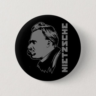 Frederich Nietzsche Portrait Button