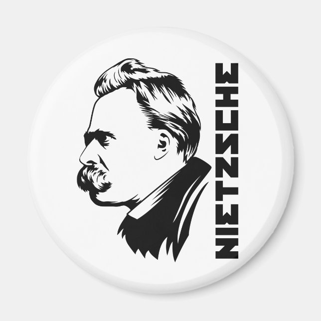 Frederich Nietzsche Portrait Magnet (Front)