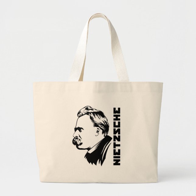 Frederich Nietzsche Portrait Tote Bag (Front)