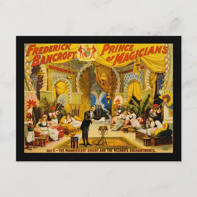 Frederick Bancroft prince of magicians Postcard (Front)