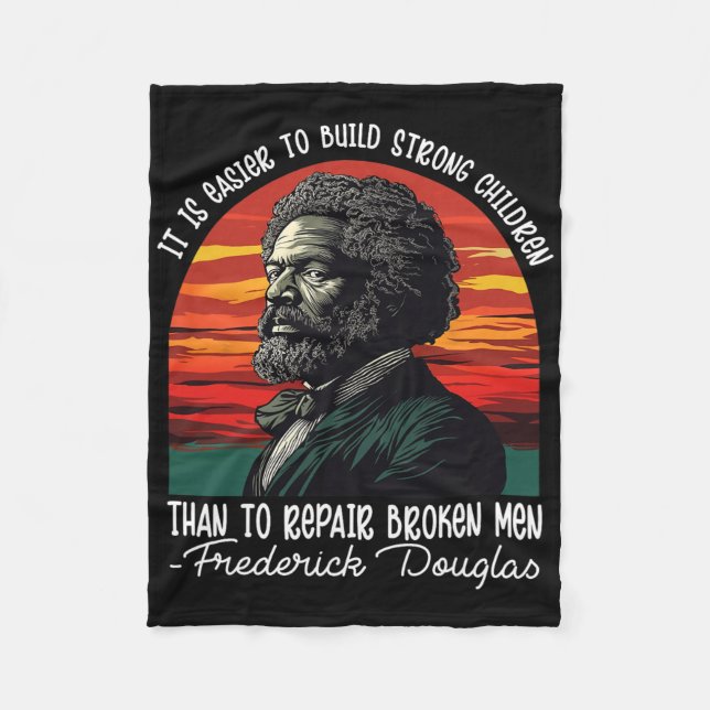 Frederick Douglas Quote Juneteenth _6  Fleece Blanket (Front)