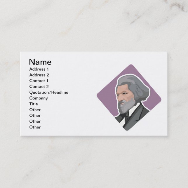 Frederick Douglass Business Card (Front)