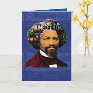 Frederick Douglass c1860s, Juneteenth Word Cloud Card