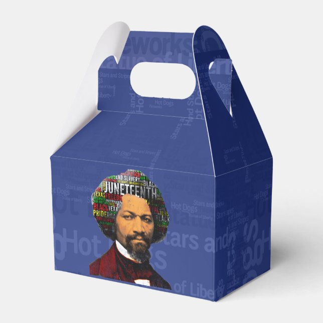 Frederick Douglass c1860s, Juneteenth Word Cloud Favour Box (Front Side)