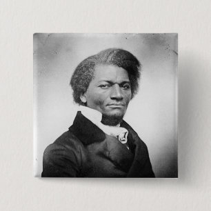 Frederick Douglass Portrait  ~ 1847 15 Cm Square Badge