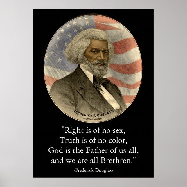 Frederick Douglass Quote Right Truth Black History Poster (Front)