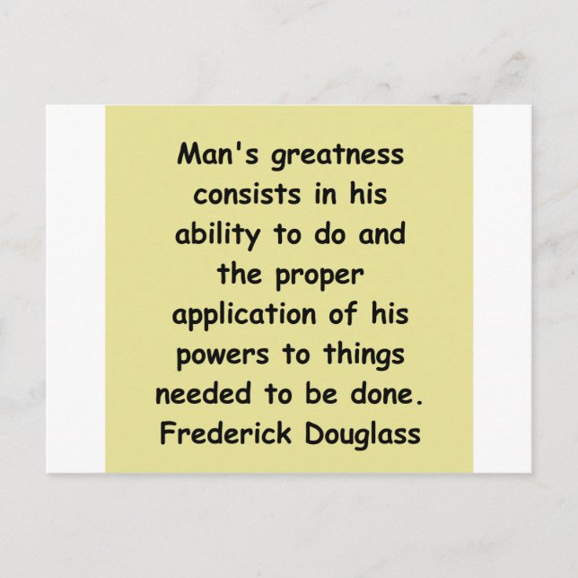 frederick douglass quotes postcard (Front)