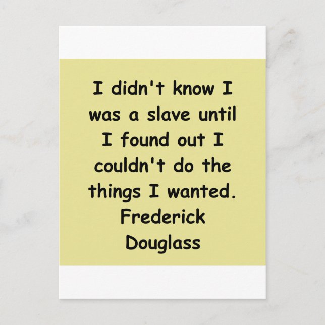 frederick douglass quotes postcard (Front)
