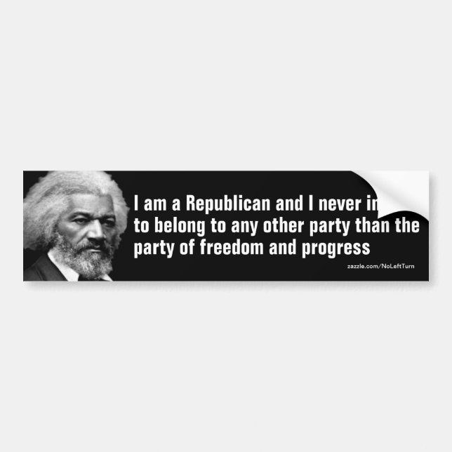 Frederick Douglass Republican Quote Bumper Sticker (Front)