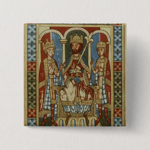 Frederick I with his two sons 15 Cm Square Badge