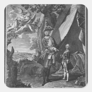Frederick II  and His Nephew Frederick William Square Sticker