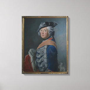 Frederick II the Great of Prussia, after 1753 Canvas Print