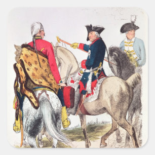 Frederick II  the Great Square Sticker