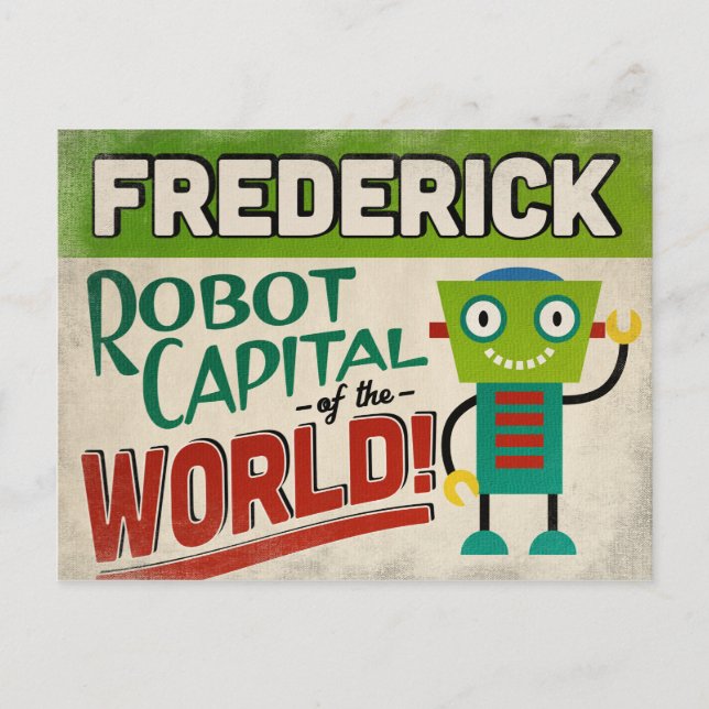 Frederick Maryland Robot - Funny Vintage Postcard (Front)