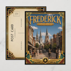 Frederick Maryland Vintage Art Deco Golden Age Postcard
