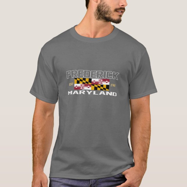 Frederick MD Flag Tee Shirt (Front)