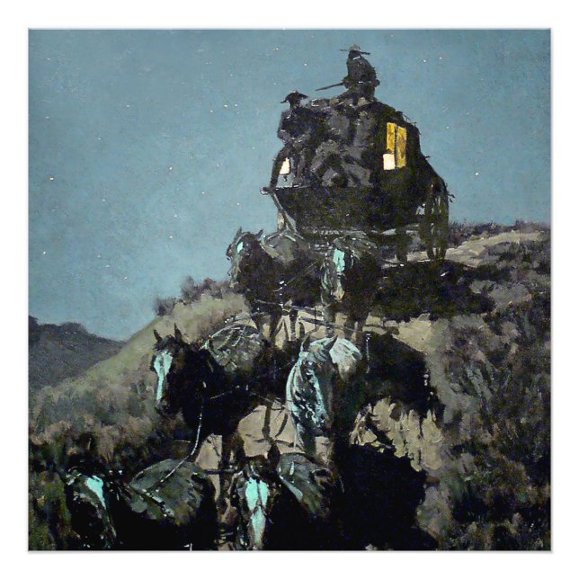 Frederick Remington “The Old Stagecoach” Photo Print (Front)