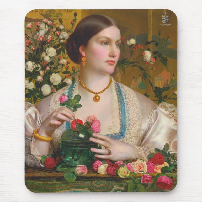 Frederick Sandys Grace Rose CC0088 Mouse Mat (Front)