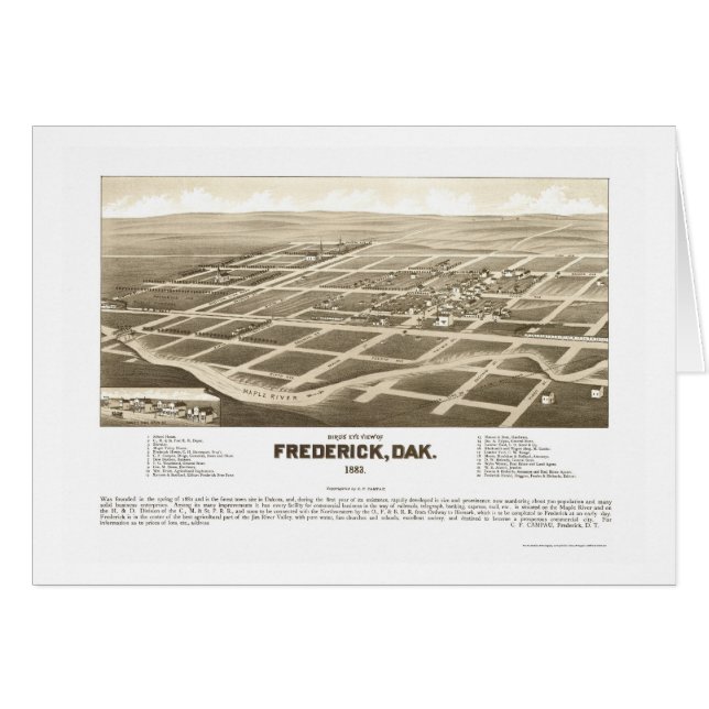 Frederick, SD Panoramic Map - 1883 (Front Horizontal)
