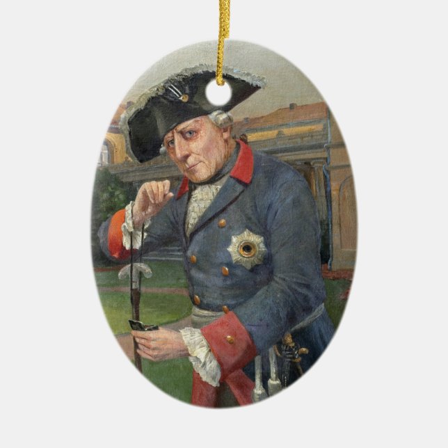 Frederick the Great Ceramic Tree Decoration (Front)