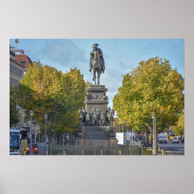 Frederick the Great Sculpture, Berlin, Germany Poster (Front)