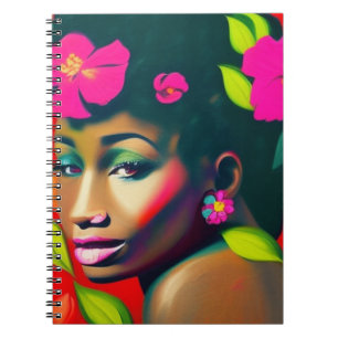 Fredericka Abstract African American Woman Notebook