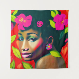 Fredericka Abstract African American Woman Tapestry