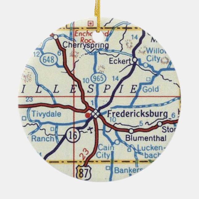 Fredericksburg Christmas Ornament (Back)