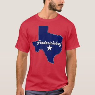 Fredericksburg Texas Navy Blue Lone State Map Texa T-Shirt