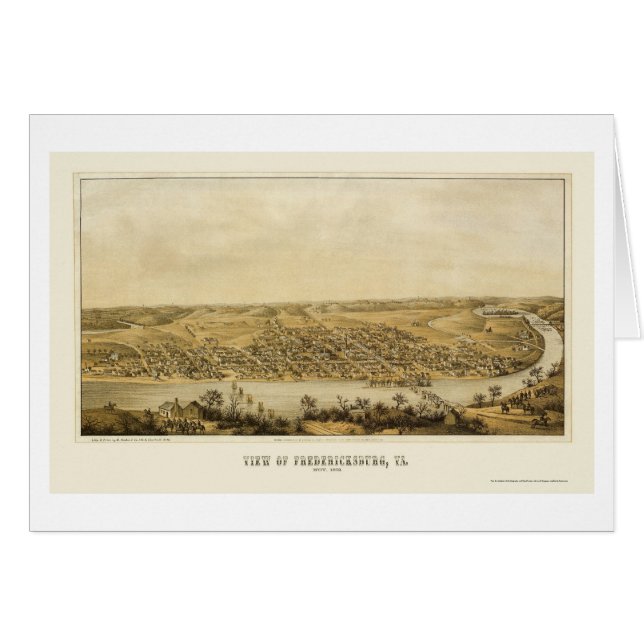 Fredericksburg, VA Panoramic Map - 1862 (Front Horizontal)