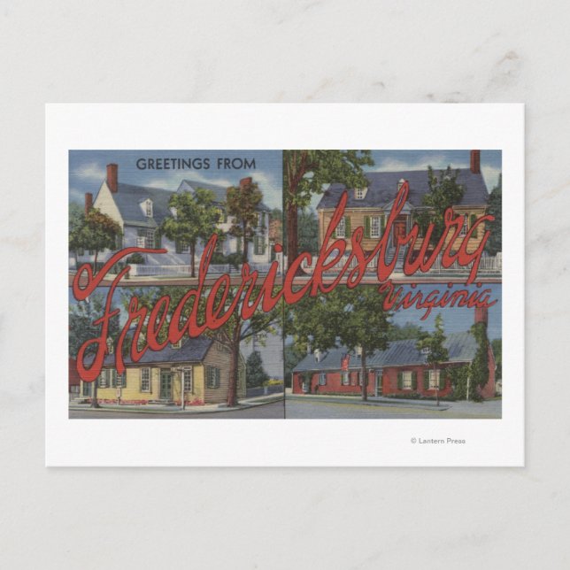 Fredericksburg, Virginia - Large Letter Scenes Postcard (Front)