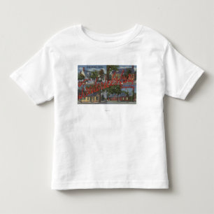 Fredericksburg, Virginia - Large Letter Scenes Toddler T-Shirt
