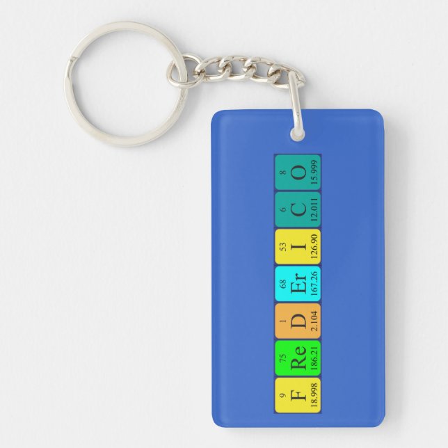 Frederico periodic table name keyring (Front)