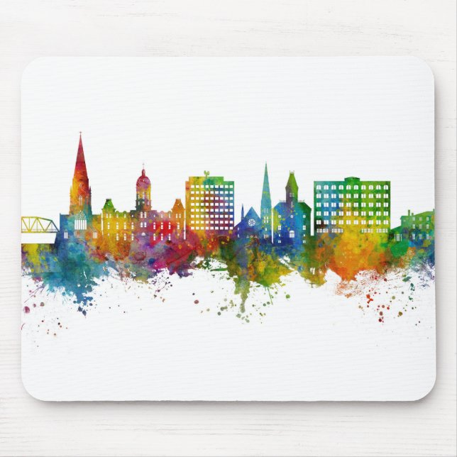 Fredericton Canada Skyline Mouse Mat (Front)