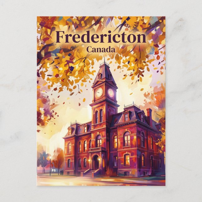 Fredericton City Hall Canada Postcard (Front)