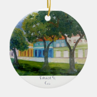 , Frederiksted, St. Croix Ceramic Tree Decoration