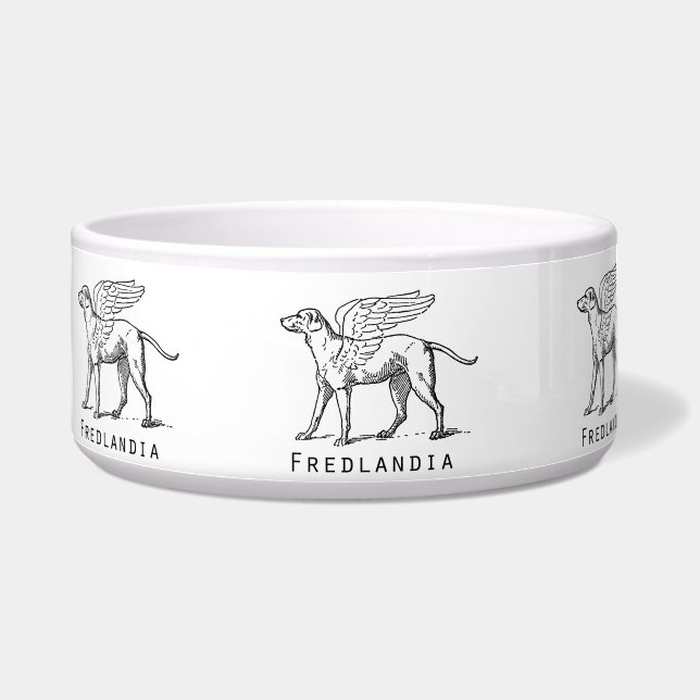 Fredlandia Winged Dog Bowl (Left)
