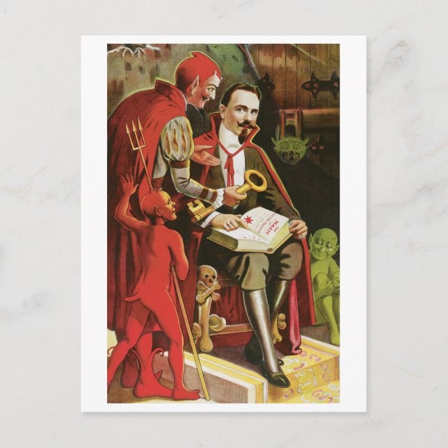 Fredrik The Great ~  Vintage Magic Act Postcard (Front)
