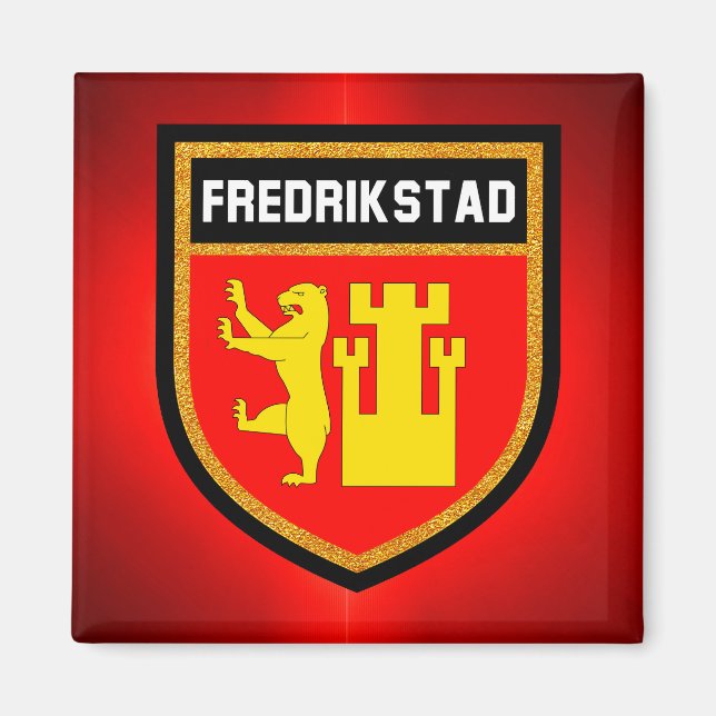 Fredrikstad Flag Magnet (Front)