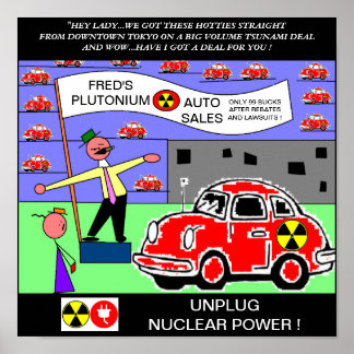 FRED'S PLUTONIUM AUTO SALES POSTER