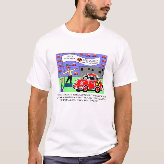 FRED'S PLUTONIUM AUTO SALES T-Shirt (Front)
