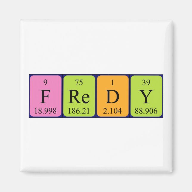 Fredy periodic table name magnet (Front)