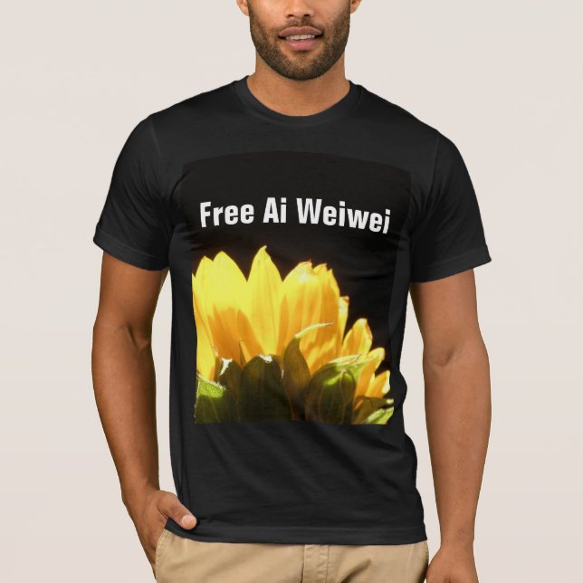 "Free Ai Weiwei" Sunflower T-Shirts (Front)